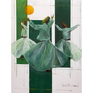 Abdul Hameed, 18 x 24 inch, Acrylic on Canvas, Figurative Painting, AC-ADHD-011